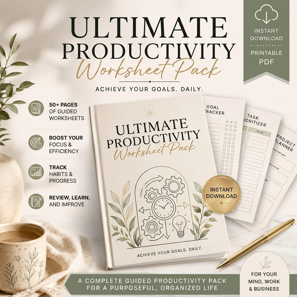 Ultimate Productivity Printable Worksheet Pack